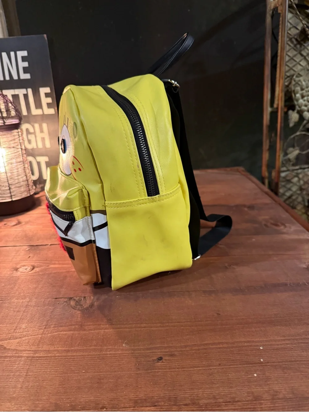 SpongeBob Mini Backpack with Red Tie Accent
